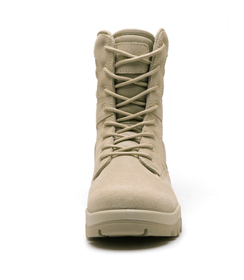 Cowhide Shock Resistant Desert Tactical Boots Anti Skid High Top Oxford Fabric