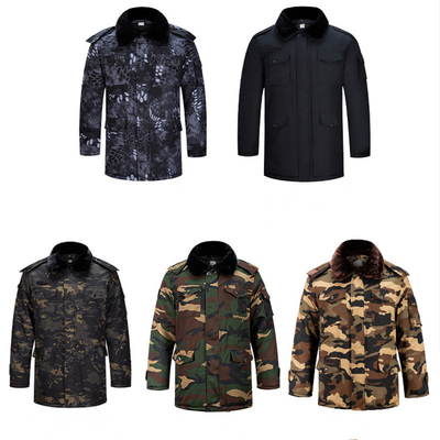 165-190 Cold Proof Camo Kışlık Ceket Çıkarılabilir Astarlı Su Geçirmez Ceket